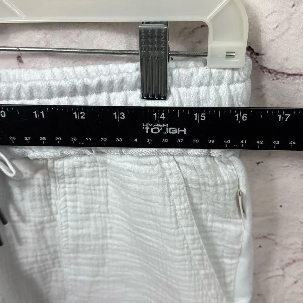 Magellan Outdoors Lounge Set Womens Large Relaxed Fit Shirt Shorts 2 Pc White - Picture 6 of 13